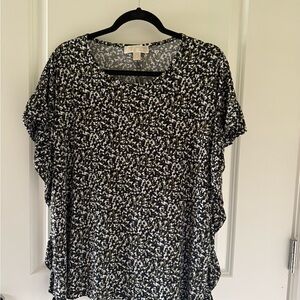 MICHAEL Michael Kors Black and White Patterned Blouse
